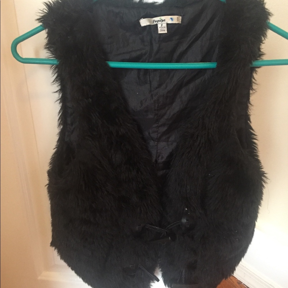 Women’s black vest with buttons